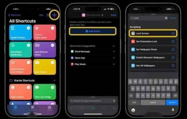 巧家苹果14锁屏维修店分享iPhone14升级iOS16.4后如何创建锁屏快捷方式 